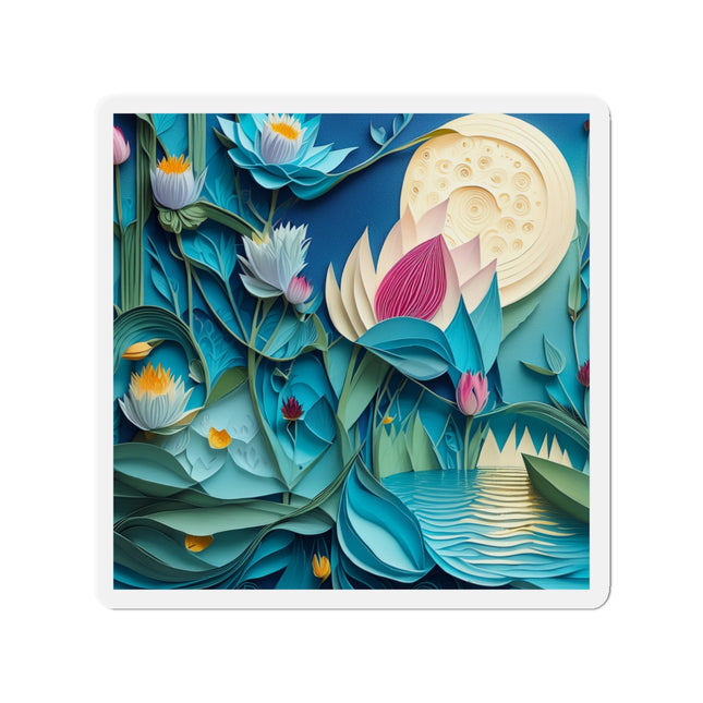 Ethereal Moonlit Lake Die-Cut Magnets (4 Sizes)