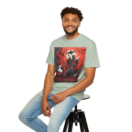 Halloween Night Scene Unisex Garment-Dyed T-shirt