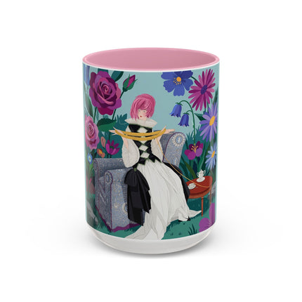 The Lady Of The Garden Tea Colorful Mugs – Art Deco Floral Elegance