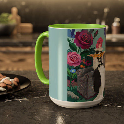 The Lady Of The Garden Tea Colorful Mugs – Art Deco Floral Elegance