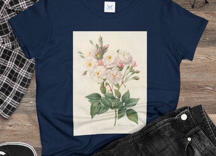 Rosa Noisettiana by Pierre Joseph Redouté Women's Midweight Cotton Tee