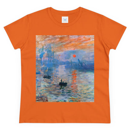 Sunrise by Claude Monet Women's Midweight Cotton Tee