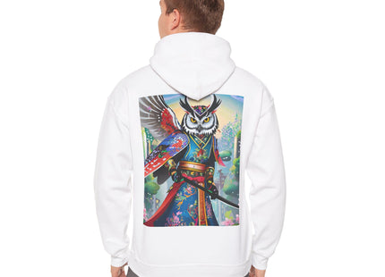 Cyberpunk Samurai Owl – Heavy Blend™ Hooded Sweatshirt