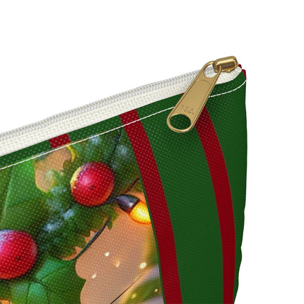 Naughty or Nice Kitten Christmas Accessory Pouch