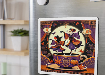 Theatrical Halloween Kabuki Mice Die-Cut Magnets (5 Sizes)