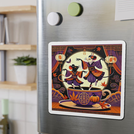 Theatrical Halloween Kabuki Mice Die-Cut Magnets (5 Sizes)
