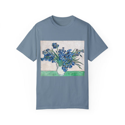 Irises by Vincent Van Gogh Unisex Garment-Dyed T-shirt