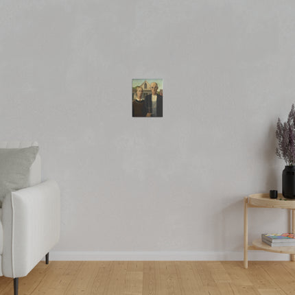 American Gothic by Grant Wood Matte Canvas, Stretched, 0.75"