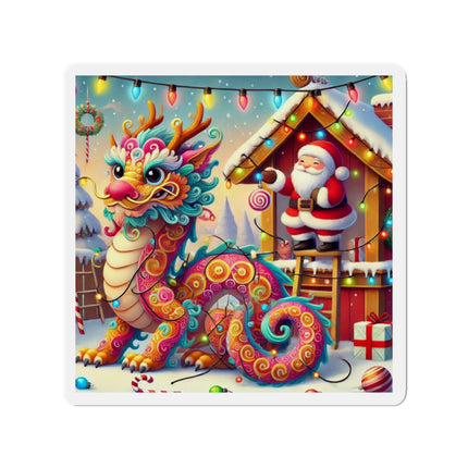 Playful Dragon's Christmas Die-Cut Magnets (5 Sizes)