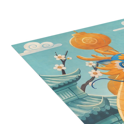 🐉🏮 The Dragon Lantern Festival Greeting Card – Whimsical Animal Celebration