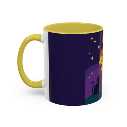 🎃🕯️ Moonlit Pumpkin Masquerade Colorful Mug – Whimsical Halloween Charm