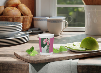 Blooming Lotus Flowers by Ohara Koson Ceramic Shot Glass