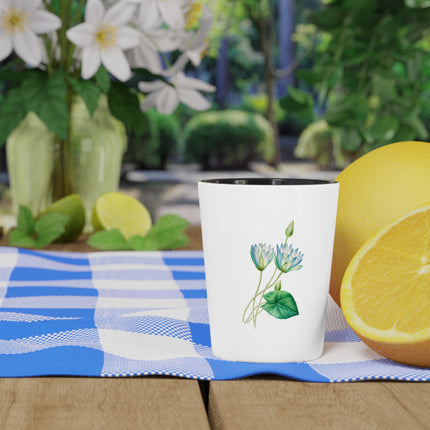 Egyptian Lotus Flower by Pierre-Joseph Redouté Ceramic Shot Glass