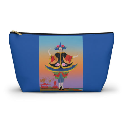 Kabuki Dancer at Twilight Cosmetic Bag – Elegant Performance & Vibrant Fantasy