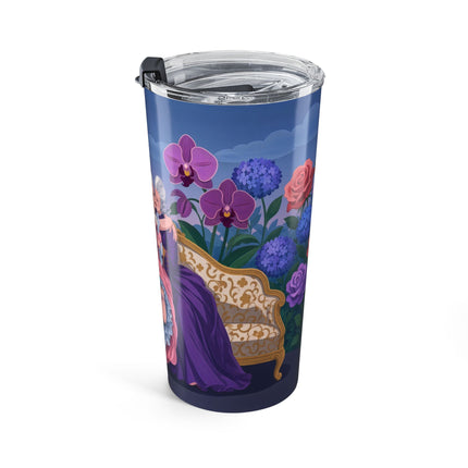 🌹💜 The Secret Embrace Tumbler, 20oz – Art Deco Floral Romance