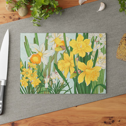 Daffodil by Tanigami Kônan Glass Cutting Board