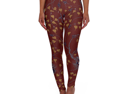 Art Nouveau Flower Pattern by Émile-Alain Séguy High Waisted Yoga Leggings (AOP)