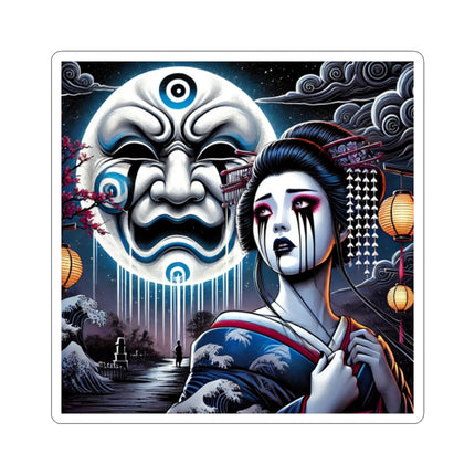 Geisha’s Black Ink Tears Kiss-Cut Stickers (4 Sizes)
