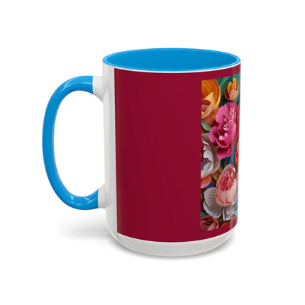 Peonies in Full Bloom Colorful Mugs (11oz, 15oz)
