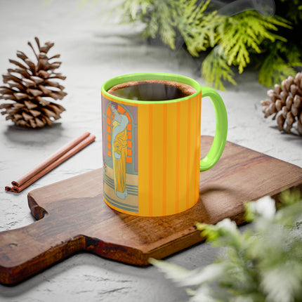 Sur Les Marches Du Jardin by Georges LePape Colorful Mugs (11oz, 15oz)
