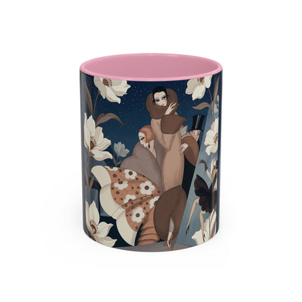 🌸✨ The Midnight Magnolia Masquerade Colorful Mug – Art Deco Nocturne
