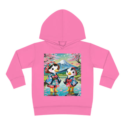 Rainy Day Ducks Toddler Pullover Fleece Hoodie