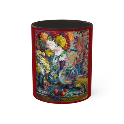 Fish, Fruits, and Flowers by Kathryn E. Cherry Colorful Mugs, 11oz