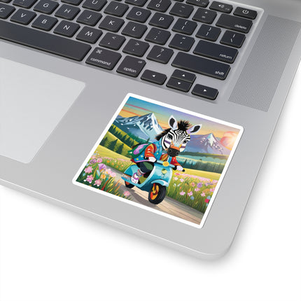 Stripes on Wheels Kiss-Cut Stickers (4 Sizes)