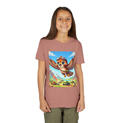 Red-Tailed Hawk in Battle Youth Short Sleeve Tee