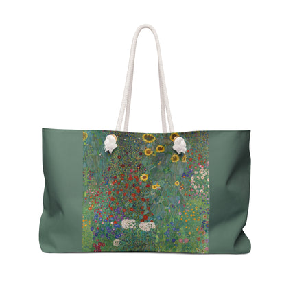 Farm Garden with Sunflowers by Gustav Klimt Weekender Bag