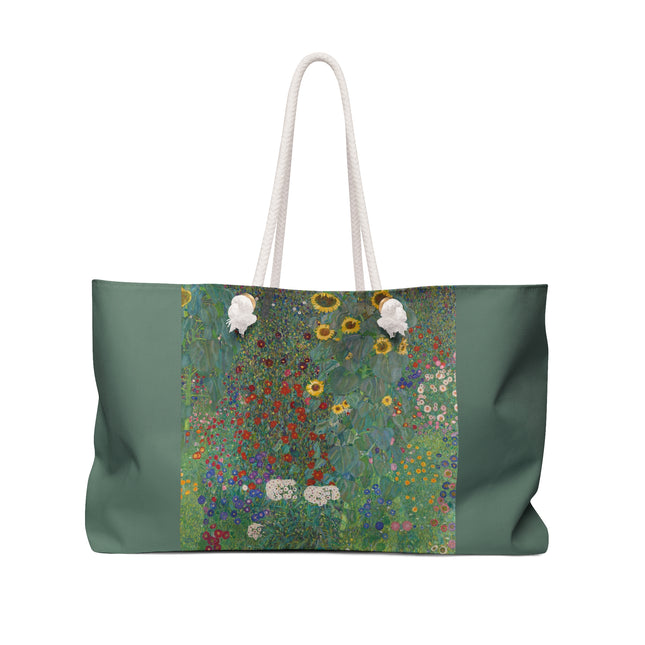 Farm Garden with Sunflowers by Gustav Klimt Weekender Bag