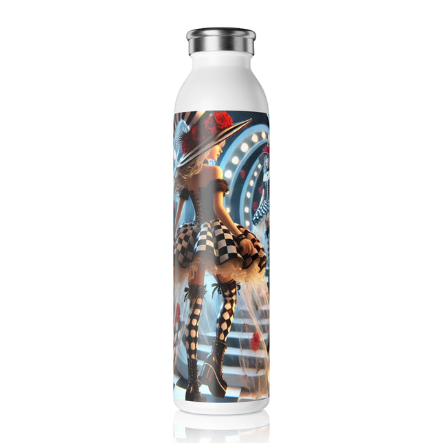 Halloween Witch Through the Mirror Slim Water Bottle
