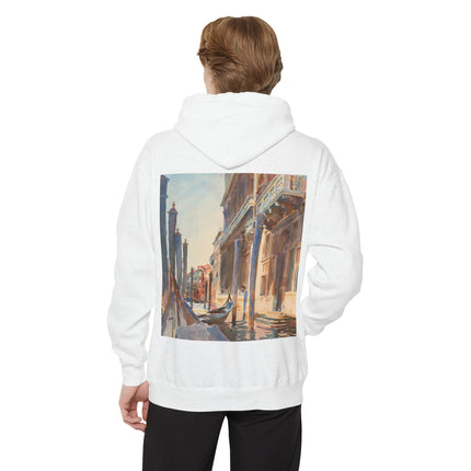 Gondola Moorings on the Grand Canal by John Singer Sargent Unisex Garment-Dyed Hoodie