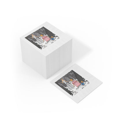 Fairy Tale Elegance White Coined Napkins