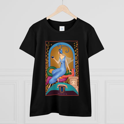 September & Sapphire (from the Gem Series) by Sofia Chiostri Women's Midweight Cotton Tee