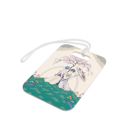 🌈☂️ Beneath The Rainbow Tree Luggage Tag – Art Deco Spring Fantasy