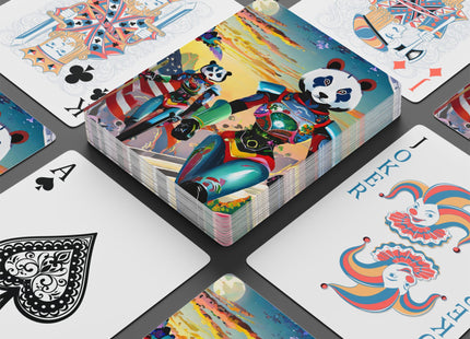 Cyber Punk Robots Playing Cards