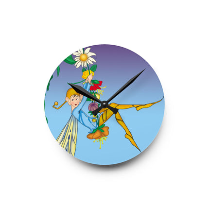 A Fairy's Delight Acrylic Wall Clock