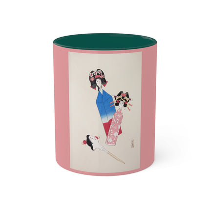 Illustrations of Japanese Toys Pl.001 by Kawasaki Kyosen Colorful Mugs, 11oz
