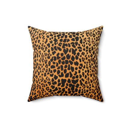 Classic Leopard Print Spun Polyester Square Pillow