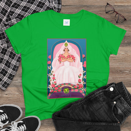 August & Peridot (from the Gem Series) by Sofia Chiostri Women's Midweight Cotton Tee