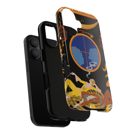 Art Deco Lounge Phone Case – Opulent Smoke & Timeless Glamour