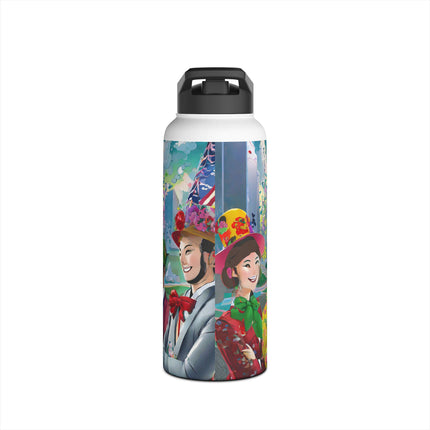 Cyber Punk Robots Stainless Steel Water Bottle