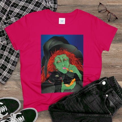 Mirror, Mirror A Witch's Touch Women's Midweight Cotton Tee