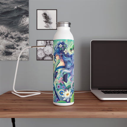 Fairy of the Koi Pond Slim Water Bottle