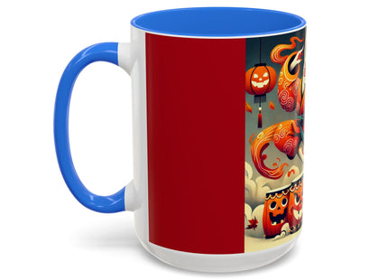Jack-O’-Lantern Drums & The Kabuki Rabbit Colorful Mugs (11oz, 15oz)