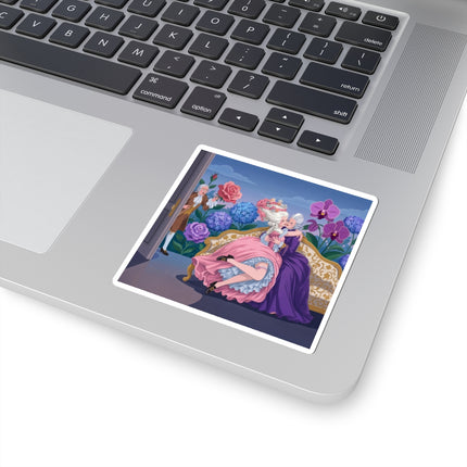 🌹💜 The Secret Embrace Kiss-Cut Stickers – Art Deco Floral Romance