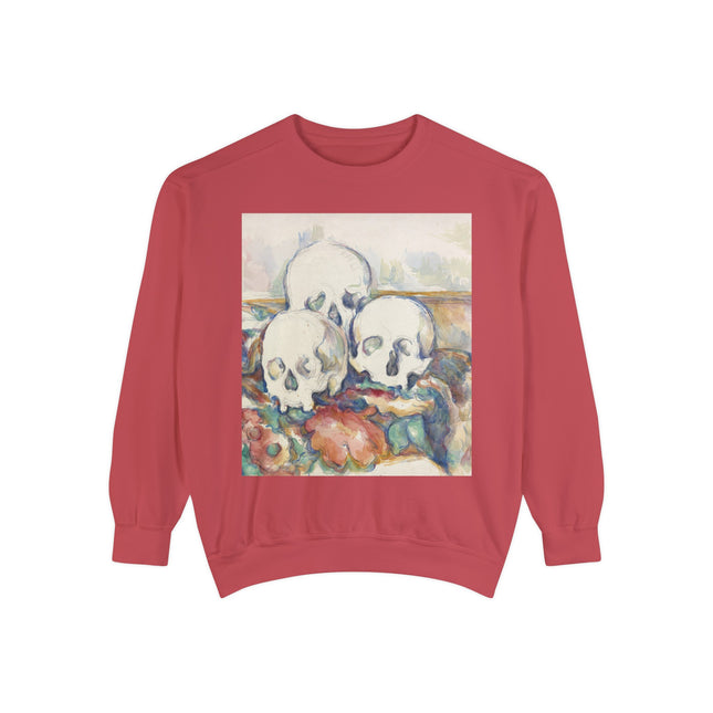 The Three Skulls by Paul Cézanne Garment-Dyed Sweatshirt