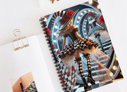 Halloween Witch Through the Mirror Spiral Notebook - Ruled Line