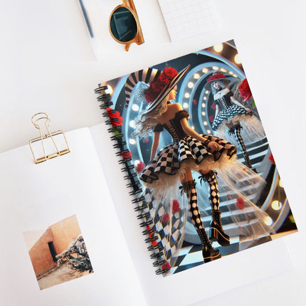 Halloween Witch Through the Mirror Spiral Notebook - Ruled Line